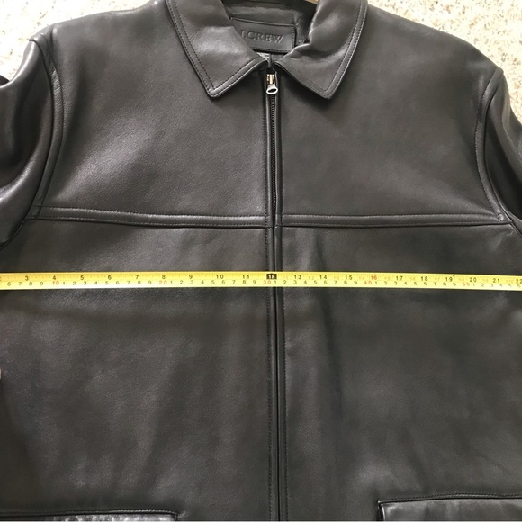 Vintage J Crew Leather Jacket Excellent Condition Large - Picture 10 of 16
